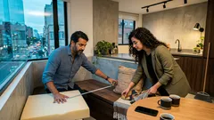 Banca integrada en el comedor: una idea práctica para ganar espacio y sumar orden