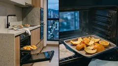 El truco con cáscara de naranja que le quita el olor a fritura al horno (y facilita la limpieza)
